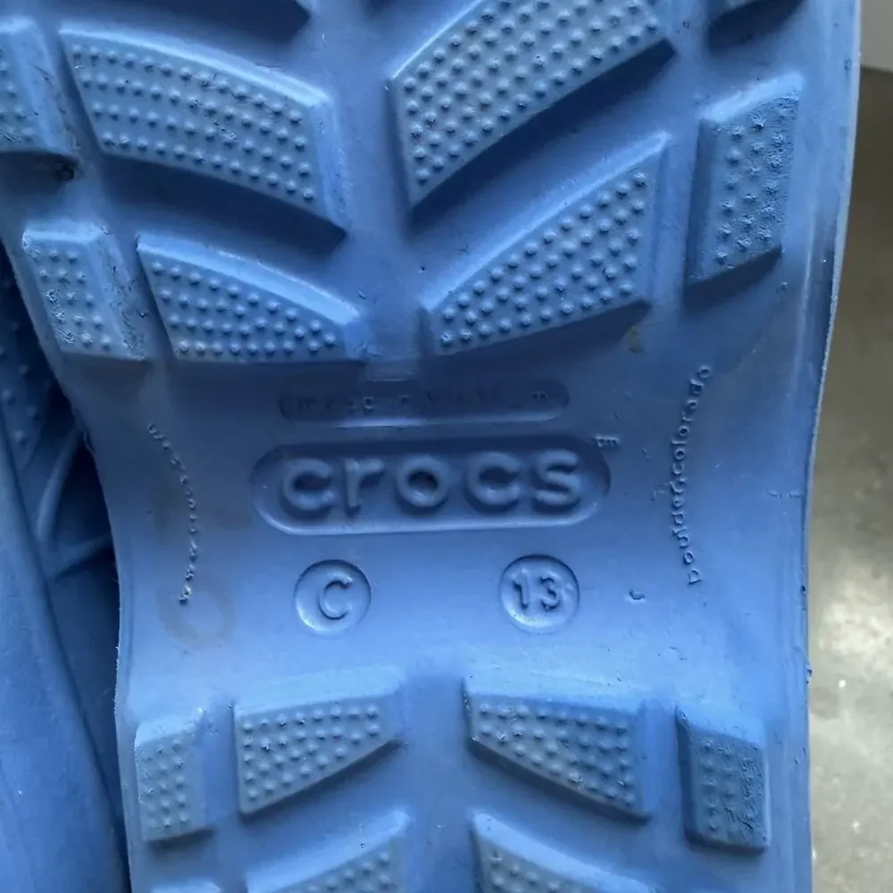 Crocs Boys Kids Handle It Rain Boots C13 Blue Waterproof Pull On Boots